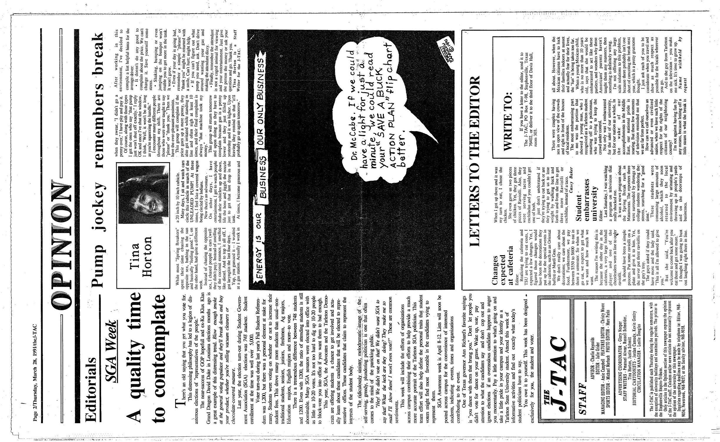 The J-TAC (Stephenville, Tex.), Ed. 1 Thursday, March 21, 1991
                                                
                                                    [Sequence #]: 2 of 8
                                                