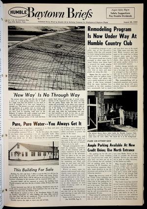 Primary view of object titled 'Baytown Briefs (Baytown, Tex.), Vol. 07, No. 35, Ed. 1 Friday, August 28, 1959'.