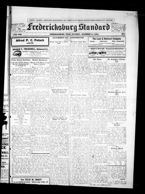 Primary view of object titled 'Fredericksburg Standard (Fredericksburg, Tex.), Vol. 16, No. 7, Ed. 1 Saturday, November 11, 1922'.