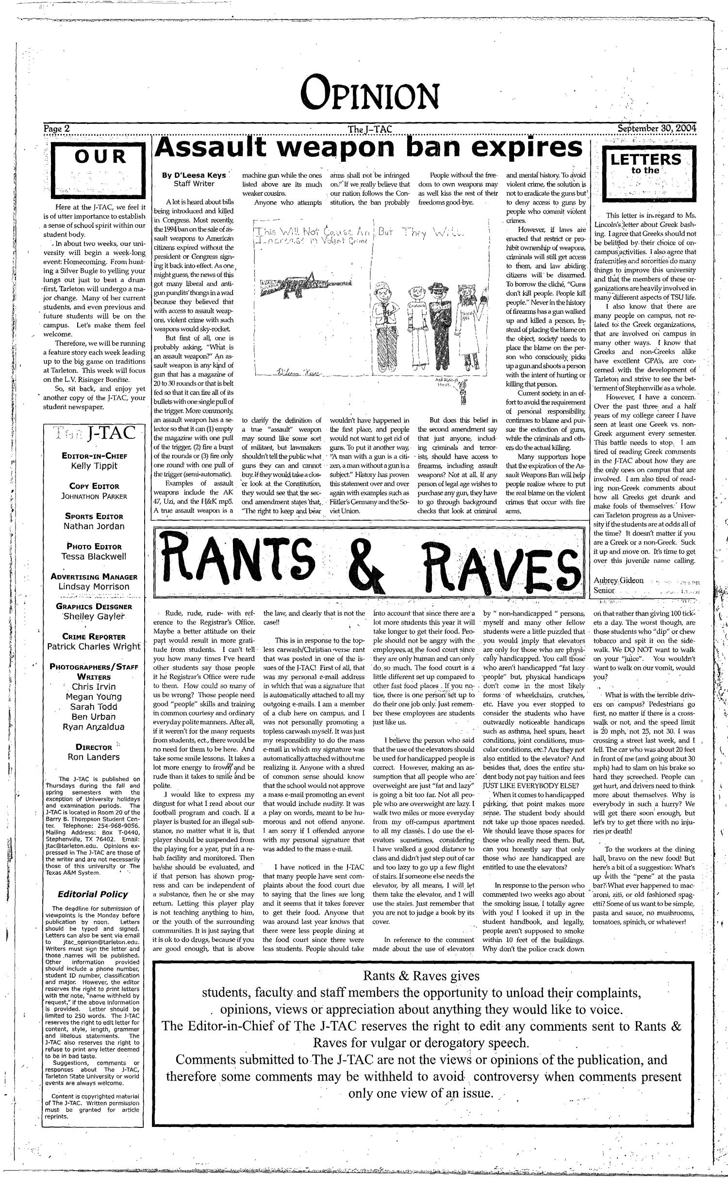 The J-TAC (Stephenville, Tex.), Vol. 168, No. 7, Ed. 1 Thursday, September 30, 2004
                                                
                                                    [Sequence #]: 2 of 10
                                                