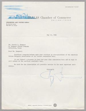 Primary view of object titled '[Letter from Ray Bennison to Harris L. Kempner, May 15, 1964]'.