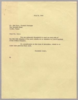 Primary view of [Letter from Harris L. Kempner to Bob Ross, May 13, 1964]