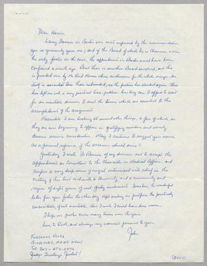 Primary view of object titled '[Letter from John B. Truslow to Harris L. Kempner, July 1964]'.