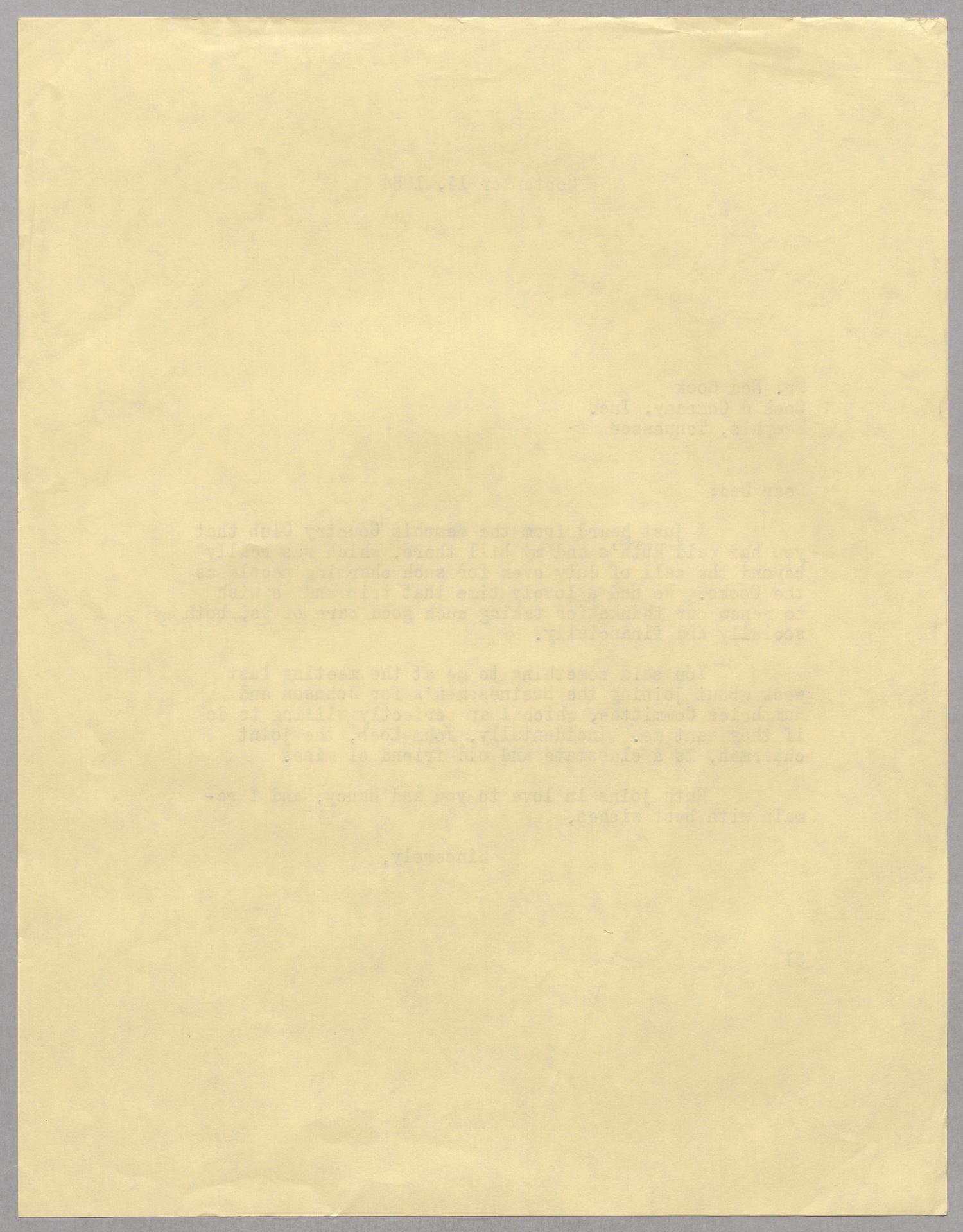 [Letter from Harris L. Kempner to Ned Cook, September 14, 1964]
                                                
                                                    [Sequence #]: 2 of 2
                                                