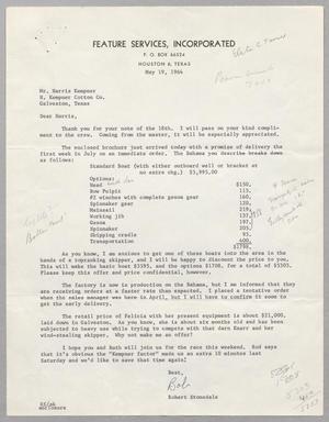 Primary view of object titled '[Letter from Robert Stonedale to Harris L. Kempner, May 19, 1964]'.