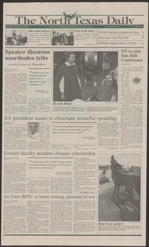 Primary view of The North Texas Daily (Denton, Tex.), Vol. 84, No. 39, Ed. 1 Thursday, November 4, 1999