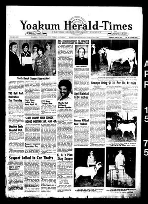 Primary view of object titled 'Yoakum Herald-Times (Yoakum, Tex.), Vol. 73, No. 30, Ed. 1 Tuesday, April 15, 1975'.
