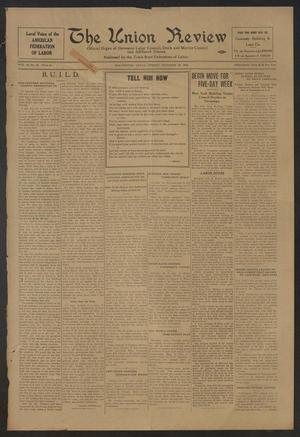 Primary view of object titled 'The Union Review (Galveston, Tex.), Vol. 10, No. 23, Ed. 1 Friday, October 19, 1928'.