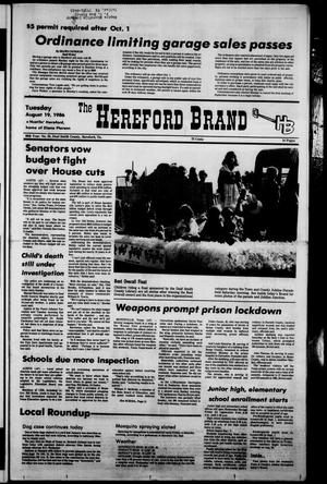 Primary view of object titled 'The Hereford Brand (Hereford, Tex.), Vol. 86, No. 33, Ed. 1 Tuesday, August 19, 1986'.