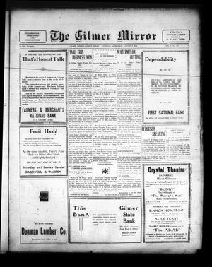 Primary view of object titled 'The Gilmer Mirror (Gilmer, Tex.), Vol. 9, No. 127, Ed. 1 Saturday, August 9, 1924'.