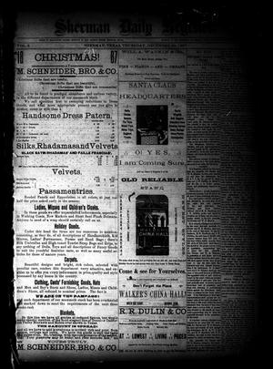 Primary view of object titled 'Sherman Daily Register (Sherman, Tex.), Vol. 3, No. 29, Ed. 1 Thursday, December 29, 1887'.