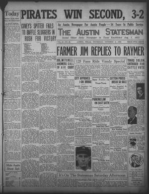 Primary view of object titled 'The Austin Statesman (Austin, Tex.), Vol. 55, No. 96, Ed. 1 Thursday, October 8, 1925'.