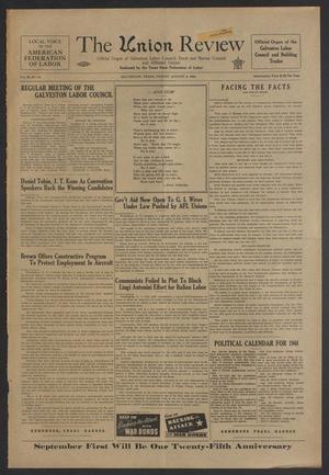 Primary view of object titled 'The Union Review (Galveston, Tex.), Vol. 25, No. 16, Ed. 1 Friday, August 4, 1944'.