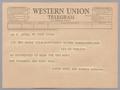 Thumbnail image of item number 1 in: '[Telegram from Ruth and Harris Kempner to Naomi Steele, April 25, 1962]'.