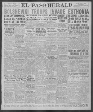 Primary view of object titled 'El Paso Herald (El Paso, Tex.), Ed. 1, Tuesday, November 26, 1918'.