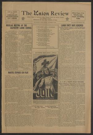 Primary view of object titled 'The Union Review (Galveston, Tex.), Vol. 22, No. 28, Ed. 1 Friday, October 31, 1941'.