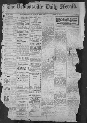 Primary view of object titled 'The Brownsville Daily Herald. (Brownsville, Tex.), Vol. 8, No. 161, Ed. 1, Saturday, January 6, 1900'.