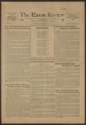 Primary view of object titled 'The Union Review (Galveston, Tex.), Vol. 29, No. 51, Ed. 1 Friday, April 1, 1949'.