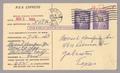 Postcard: [Postal Card from REA Express to Harris Leon Kempner, August 5, 1963]