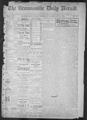 Primary view of object titled 'The Brownsville Daily Herald. (Brownsville, Tex.), Vol. 8, No. 198, Ed. 1, Wednesday, February 21, 1900'.