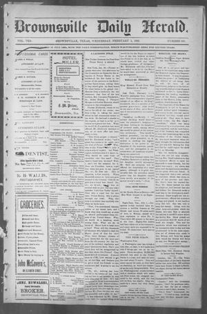 Primary view of object titled 'Brownsville Daily Herald (Brownsville, Tex.), Vol. 10, No. 165, Ed. 1, Wednesday, February 5, 1902'.