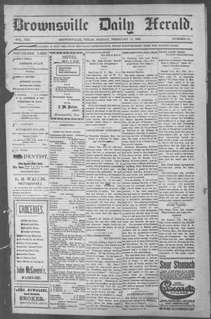 Primary view of object titled 'Brownsville Daily Herald (Brownsville, Tex.), Vol. 10, No. 175, Ed. 1, Monday, February 17, 1902'.