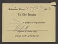 Primary view of [Authorization for Club Charges, December 22, 1953]
