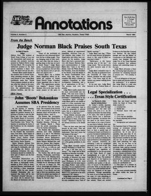 Primary view of object titled 'South Texas College of Law, Annotations (Houston, Tex.), Vol. 10, No. 5, March, 1983'.