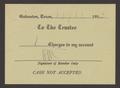 Thumbnail image of item number 1 in: '[Authorization for Club Charges, November 11, 1953]'.