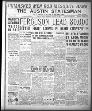 Primary view of object titled 'The Austin Statesman (Austin, Tex.), Vol. 53, No. 70, Ed. 1 Monday, August 25, 1924'.