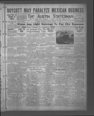 Primary view of object titled 'The Austin Statesman (Austin, Tex.), Vol. 56, No. 25, Ed. 1 Thursday, August 19, 1926'.