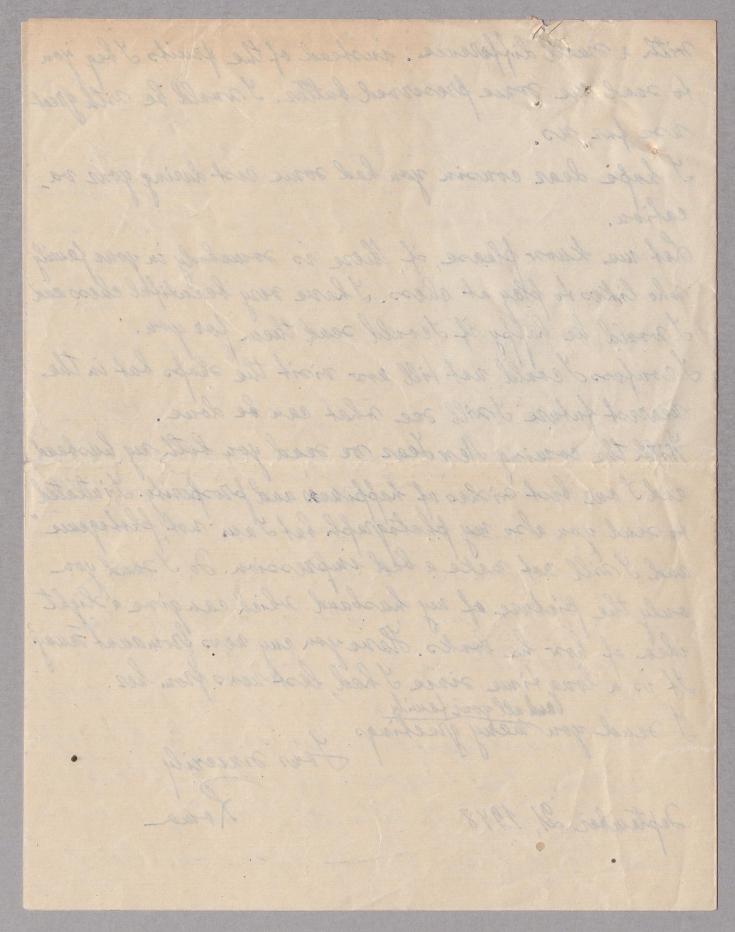 [Letter from Roma Lipowska to I. H. Kempner, September 21, 1948]
                                                
                                                    [Sequence #]: 4 of 4
                                                