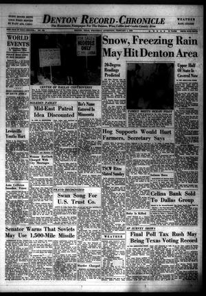 Primary view of Denton Record-Chronicle (Denton, Tex.), Vol. 53, No. 156, Ed. 1 Wednesday, February 1, 1956