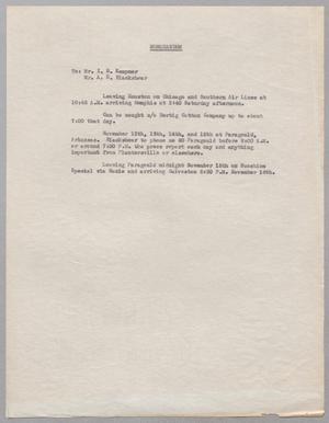 Primary view of [Memorandum from Ray I. Mehan to I. H. Kempner and A. H. Blackshear, Jr., 1944~]