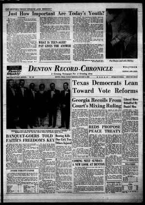 Primary view of object titled 'Denton Record-Chronicle (Denton, Tex.), Vol. 56, No. 138, Ed. 1 Sunday, January 11, 1959'.
