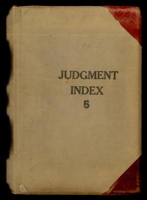 Primary view of object titled 'Travis County Clerk Records: Abstracts of Judgment Record Index 5'.