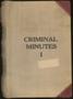 Book: Travis County Clerk Records: Criminal Minutes I