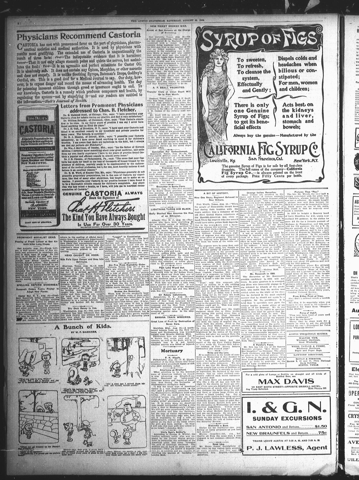 The Austin Statesman (Austin, Tex.), Ed. 1 Saturday, August 25, 1906
                                                
                                                    [Sequence #]: 2 of 8
                                                