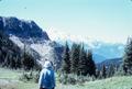 Photograph: [Evelyn Streng Looking at Glacier Peak from Cloudy Pass]