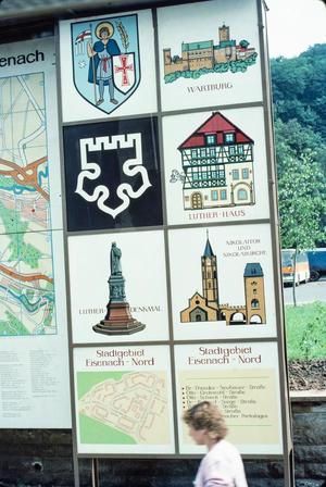 Primary view of object titled '[East German Museum Martin Luther Signage]'.