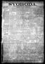 Newspaper: Svoboda. (La Grange, Tex.), Vol. 8, No. 1, Ed. 1 Thursday, January 19…
