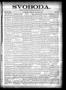 Newspaper: Svoboda. (La Grange, Tex.), Vol. 13, No. 18, Ed. 1 Thursday, May 12, …