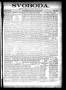 Newspaper: Svoboda. (La Grange, Tex.), Vol. 13, No. 20, Ed. 1 Thursday, May 26, …