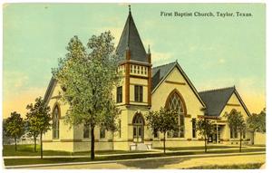 Primary view of object titled 'First Baptist Church, Taylor, Texas'.