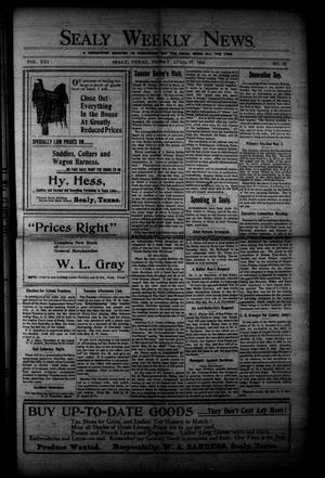 Primary view of object titled 'Sealy Weekly News. (Sealy, Tex.), Vol. 21, No. 28, Ed. 1 Friday, April 17, 1908'.