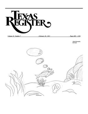 Primary view of object titled 'Texas Register, Volume 36, Number 7, Pages 885-1194, February 18, 2011'.