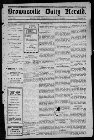 Primary view of object titled 'Brownsville Daily Herald (Brownsville, Tex.), Vol. TEN, No. 92, Ed. 1, Tuesday, October 29, 1901'.