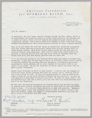 Primary view of object titled '[Letter from Eric T. Boulter to R. L. Kempner, August 1, 1952]'.