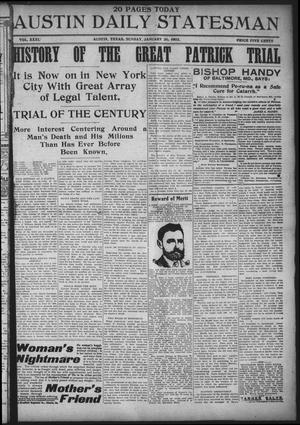 Primary view of object titled 'Austin Daily Statesman (Austin, Tex.), Vol. 31, Ed. 1 Sunday, January 26, 1902'.