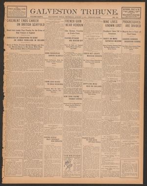 Primary view of object titled 'Galveston Tribune. (Galveston, Tex.), Vol. 36, No. 215, Ed. 1 Thursday, August 3, 1916'.